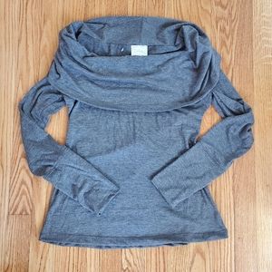 Anthropologie long sleeve gray shirt